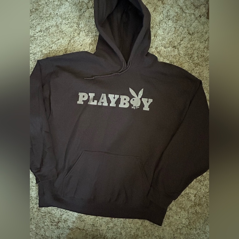 Playboy Brown Hoodie Sweatshirt